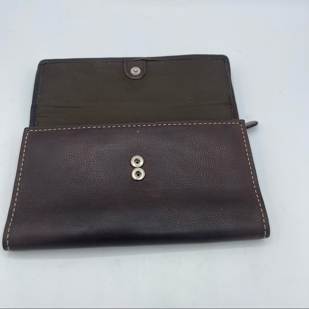 FOSSIL Bifold Leather Brown Wallet Credit Card ID Slots Checkbook Holder - Picture 6 of 6